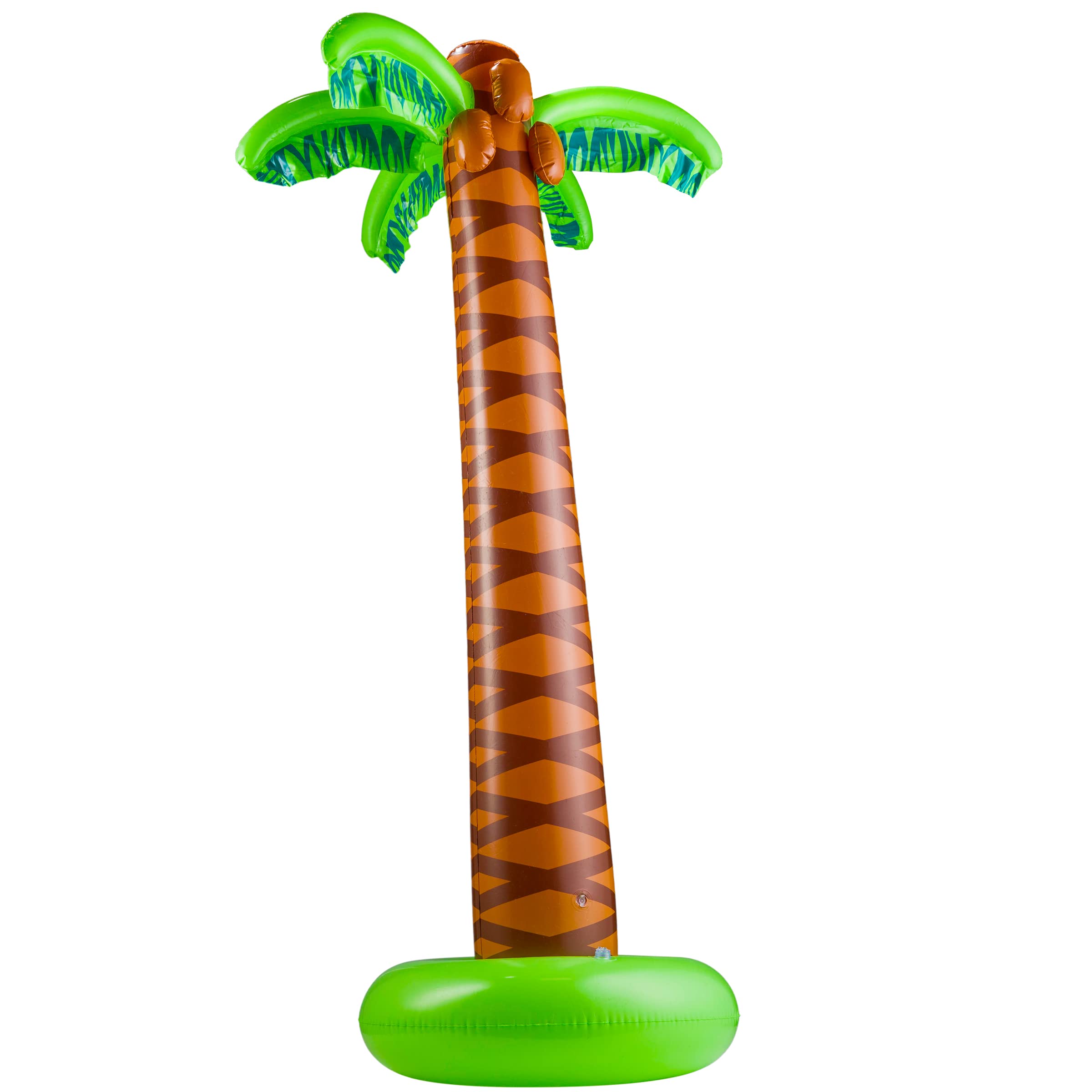 Bedwina Inflatable Palm Tree with Hand Pump - Pack of 2 Large 5.5 Ft Blow Up Palm Tree Decorations for Luau Party Decorations, Hawaiian Party, Tropical Birthday Party Decorations